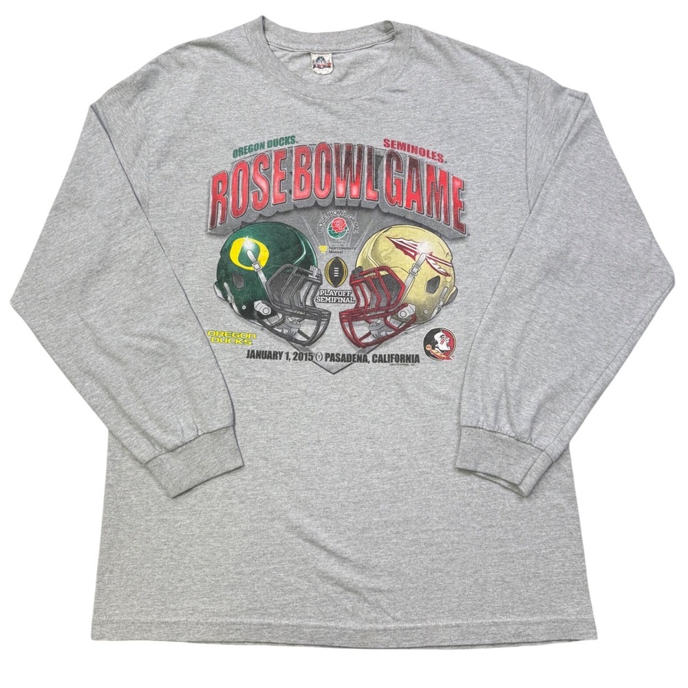 Oregon Ducks‎ vs Seminoles Rose Bowl 2015 Sweatshirt XL Gray